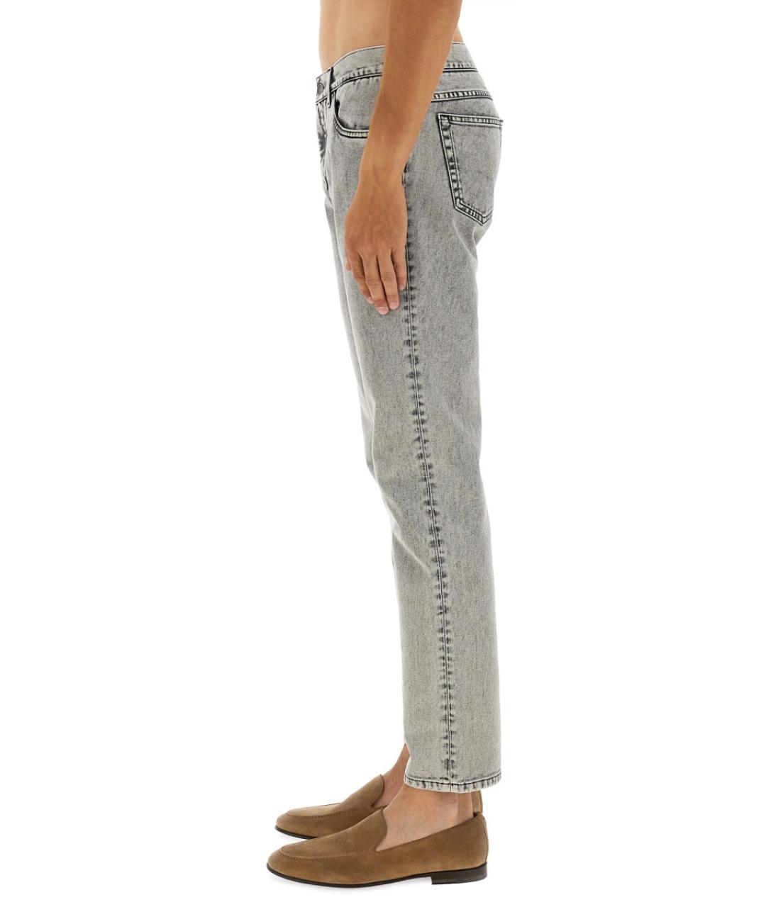 DOLCE&GABBANA Серые хлопковые джинсы скинни, фото 4