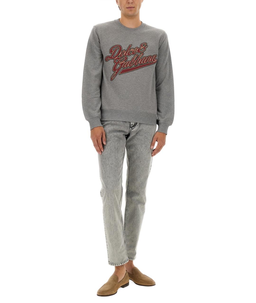 DOLCE&GABBANA Серые хлопковые джинсы скинни, фото 2