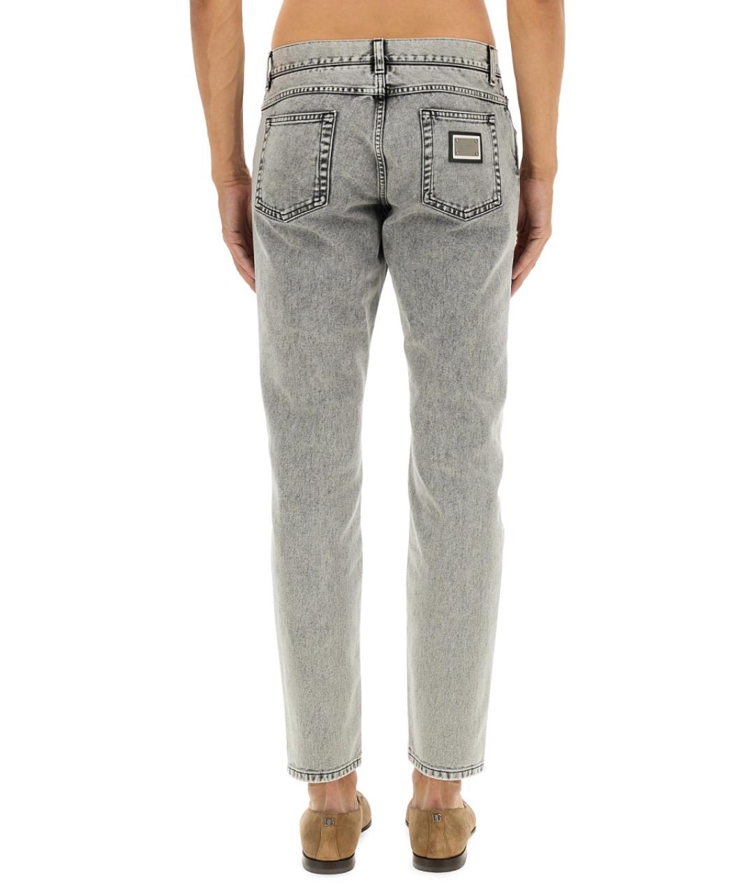 DOLCE&GABBANA Серые хлопковые джинсы скинни, фото 3