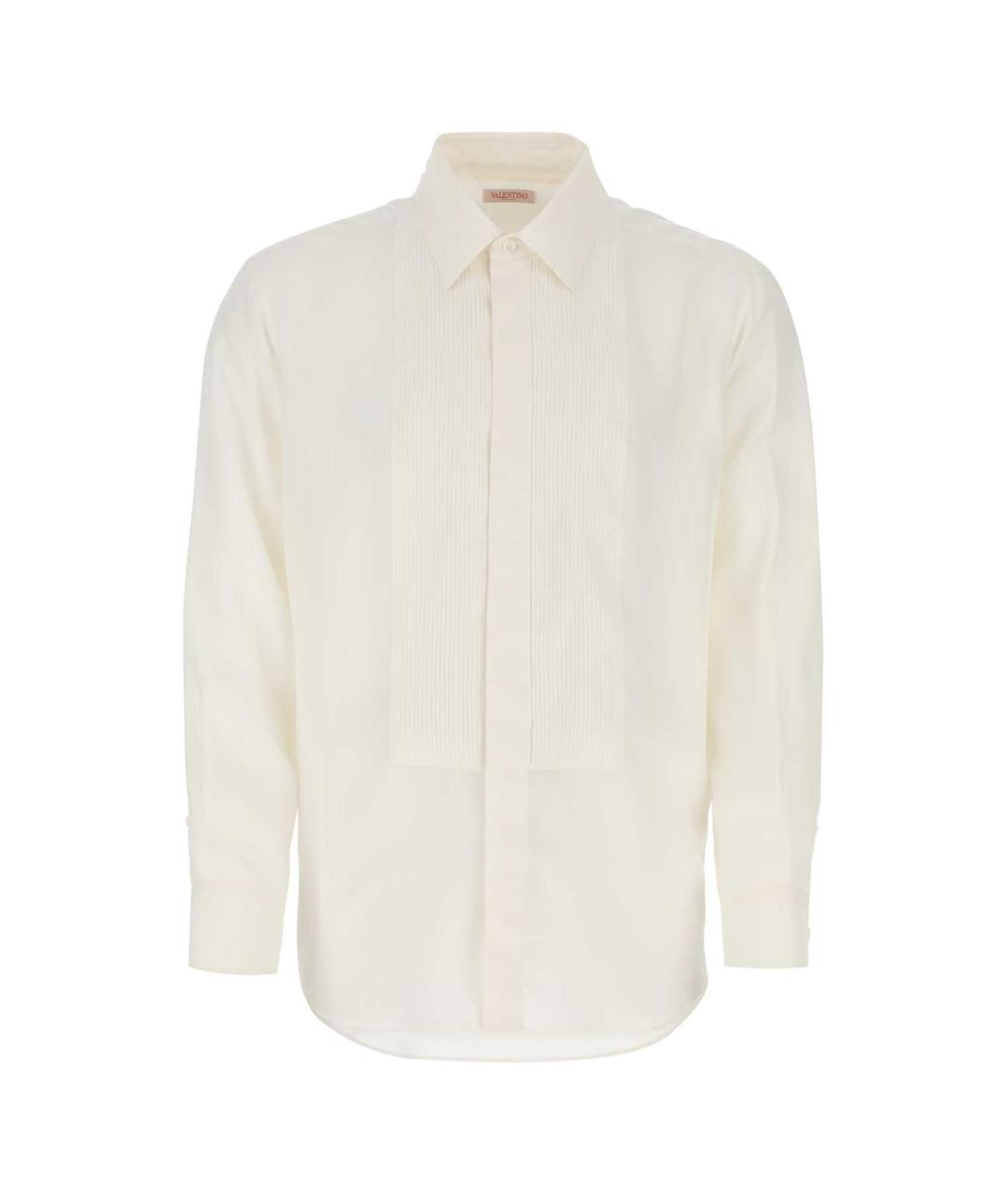 VALENTINO Белая шелковая кэжуал рубашка, фото 1