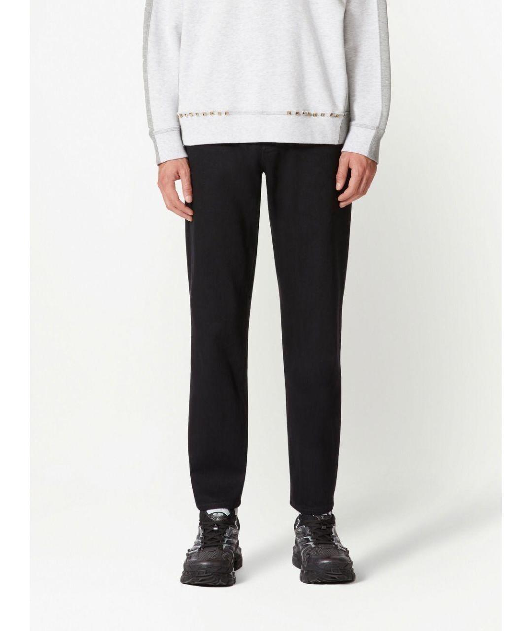VALENTINO Черные хлопковые повседневные брюки, фото 3