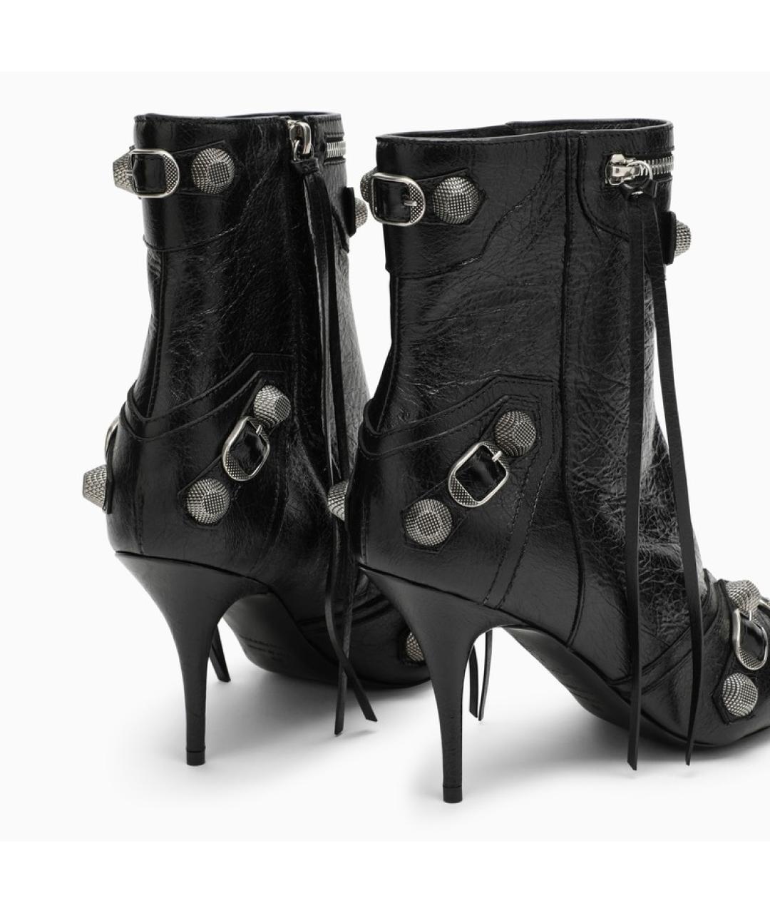 BALENCIAGA Черные кожаные ботильоны, фото 5