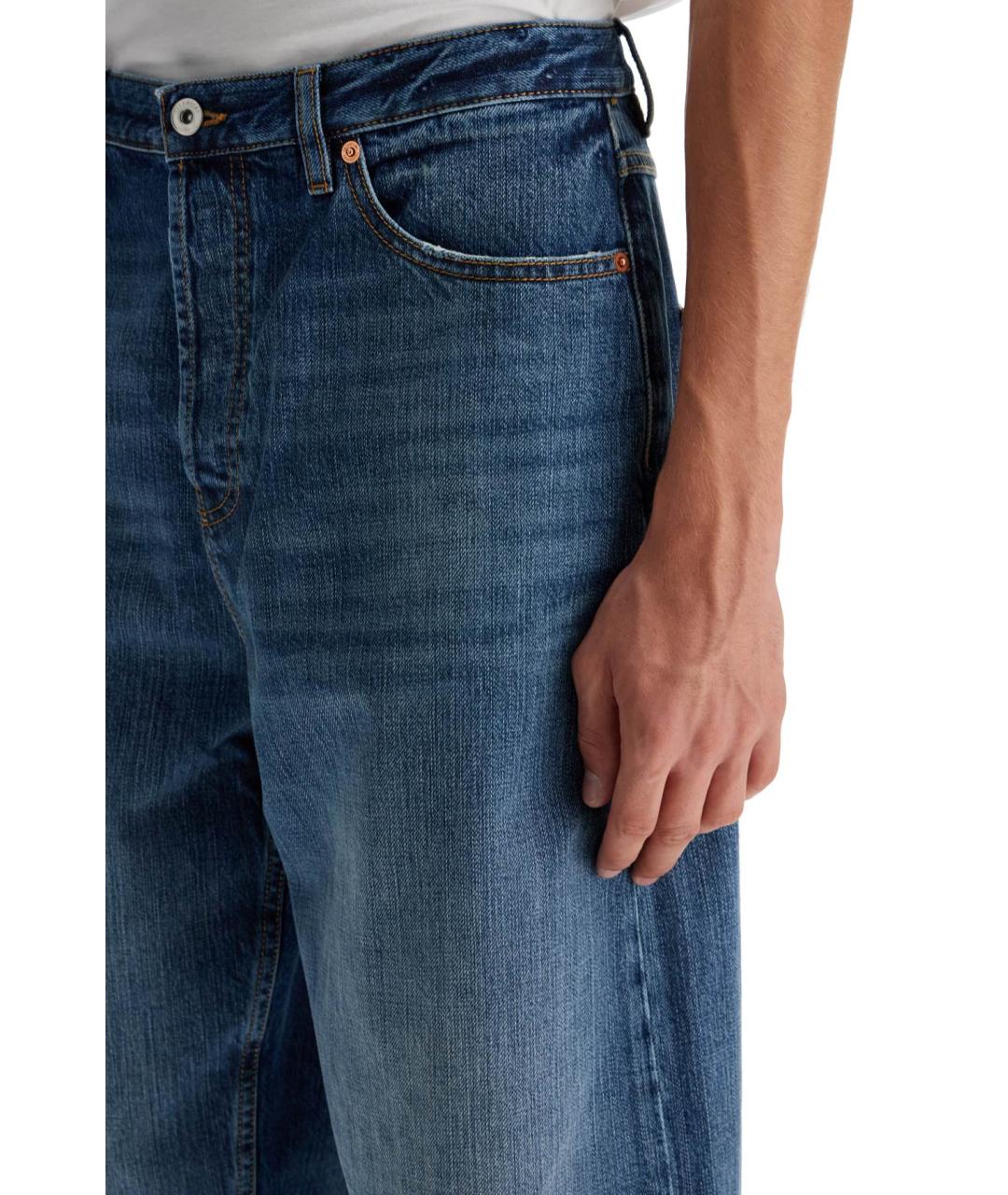 VALENTINO Синие хлопковые прямые джинсы, фото 4