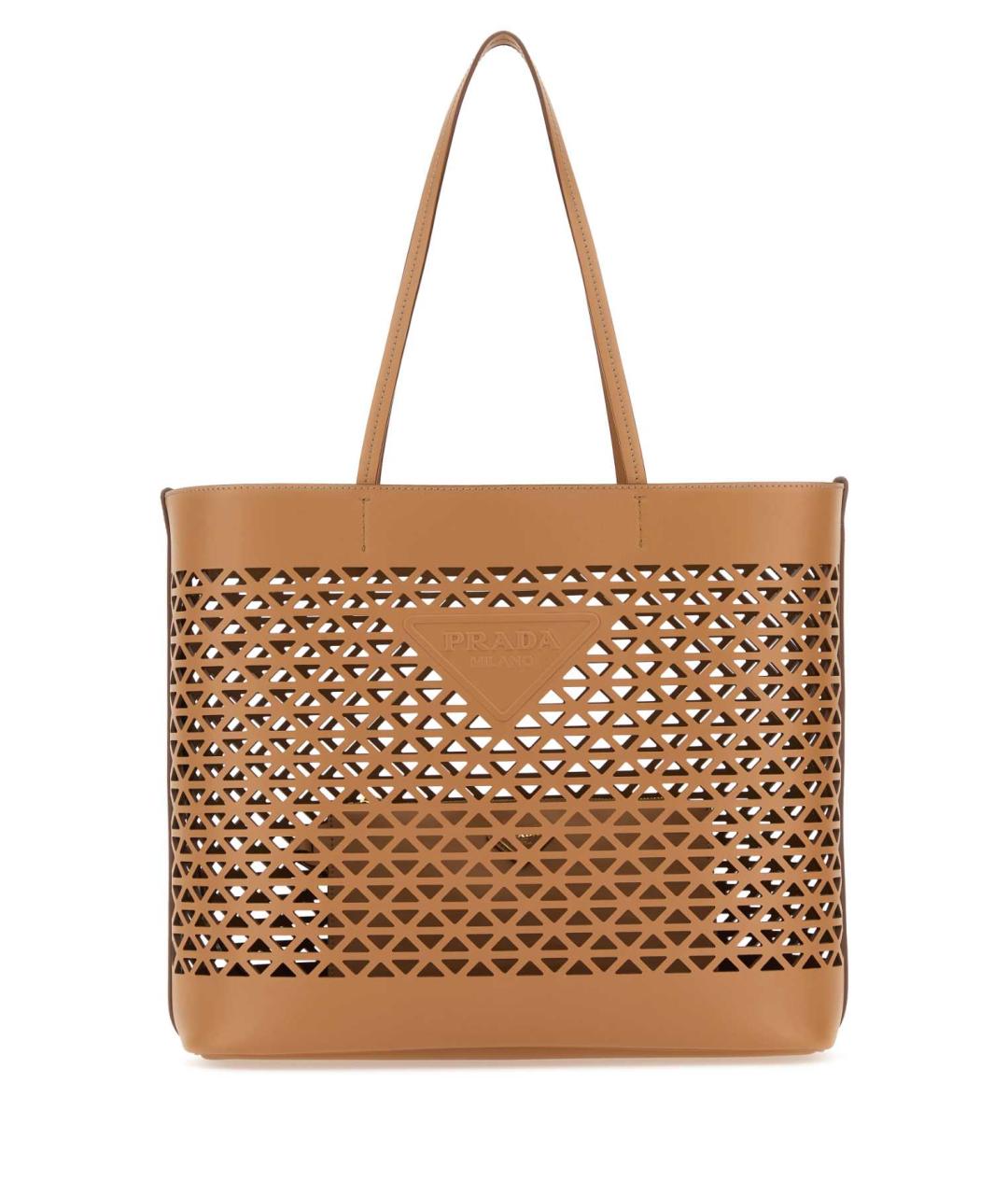 PRADA Бежевая кожаная сумка тоут, фото 1