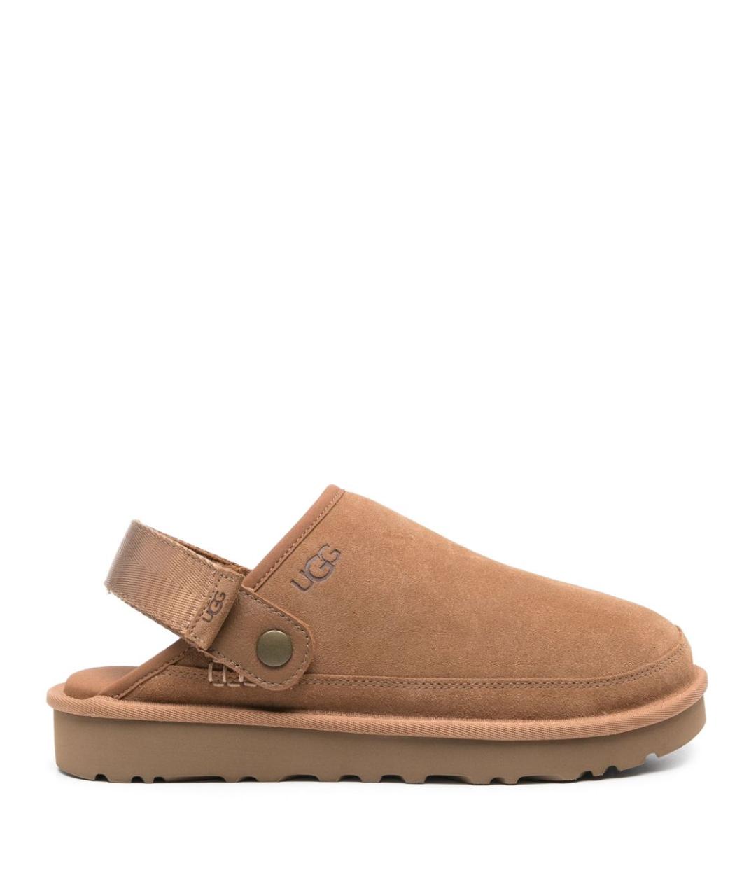 UGG AUSTRALIA Бежевые замшевые сандалии, фото 1