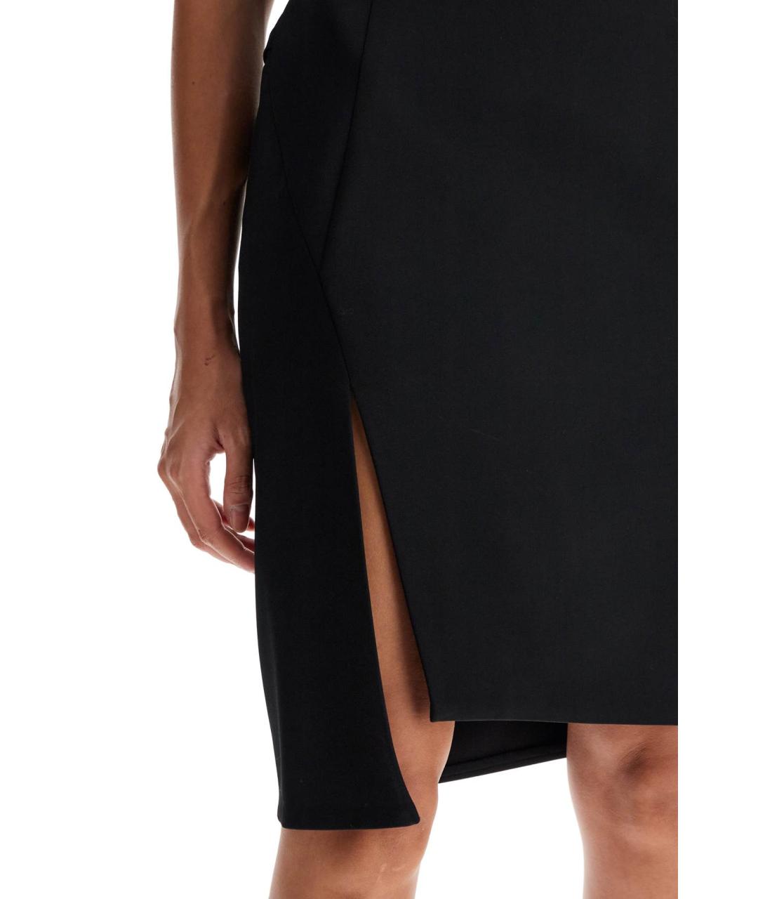 VERSACE Черная шерстяная юбка миди, фото 4