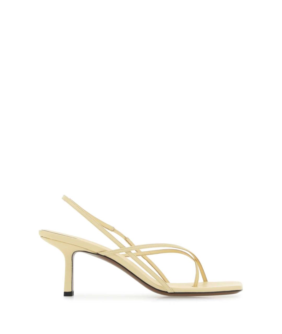 NEOUS Желтые кожаные сандалии, фото 1