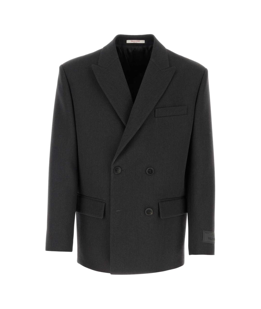 VALENTINO Серый шерстяной пиджак, фото 1