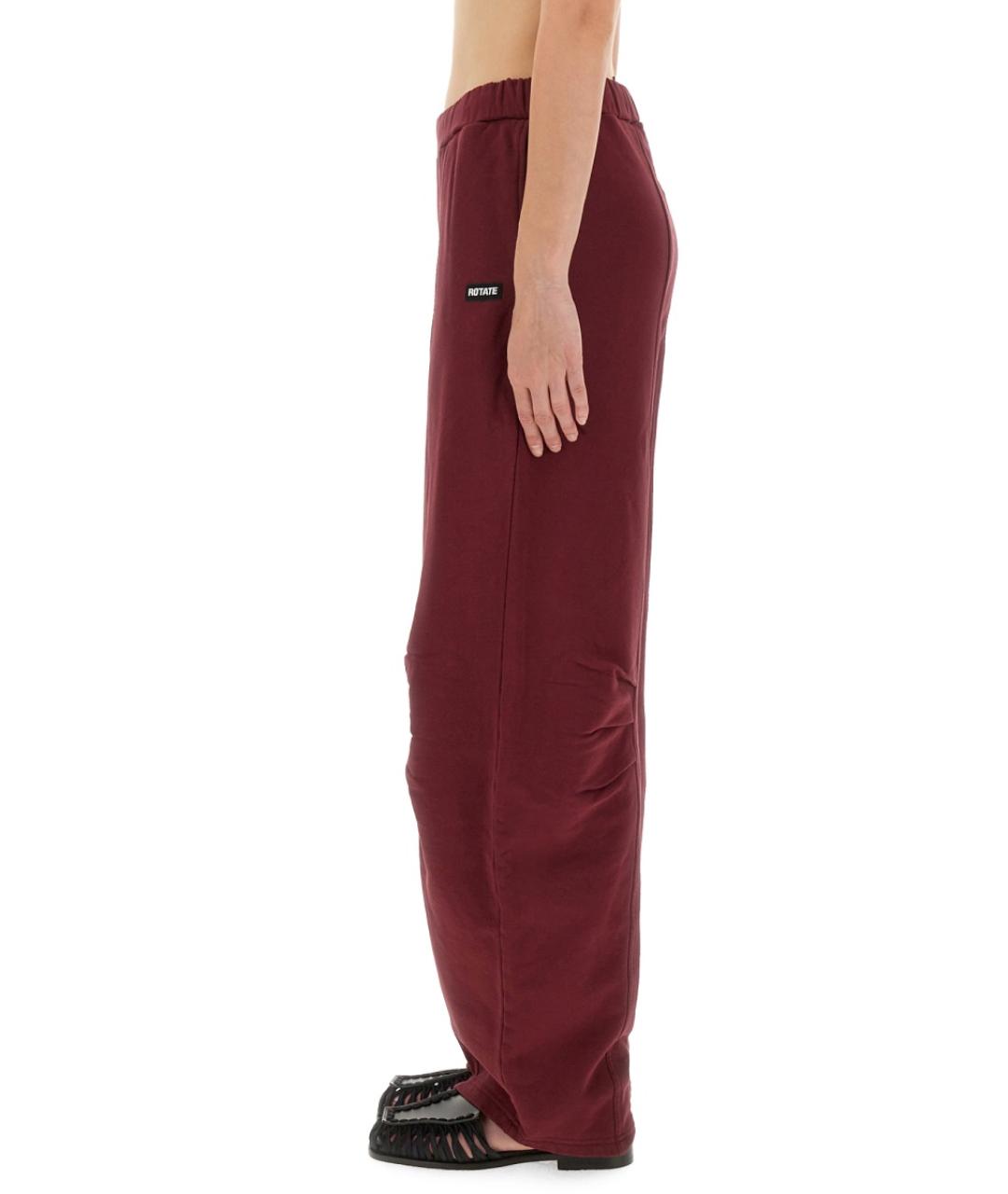 ROTATE Бордовые хлопковые спортивные брюки и шорты, фото 3