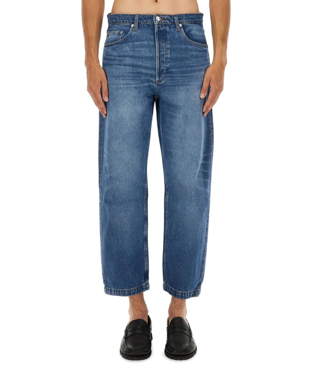 A.P.C. Синие хлопковые прямые джинсы, фото 5