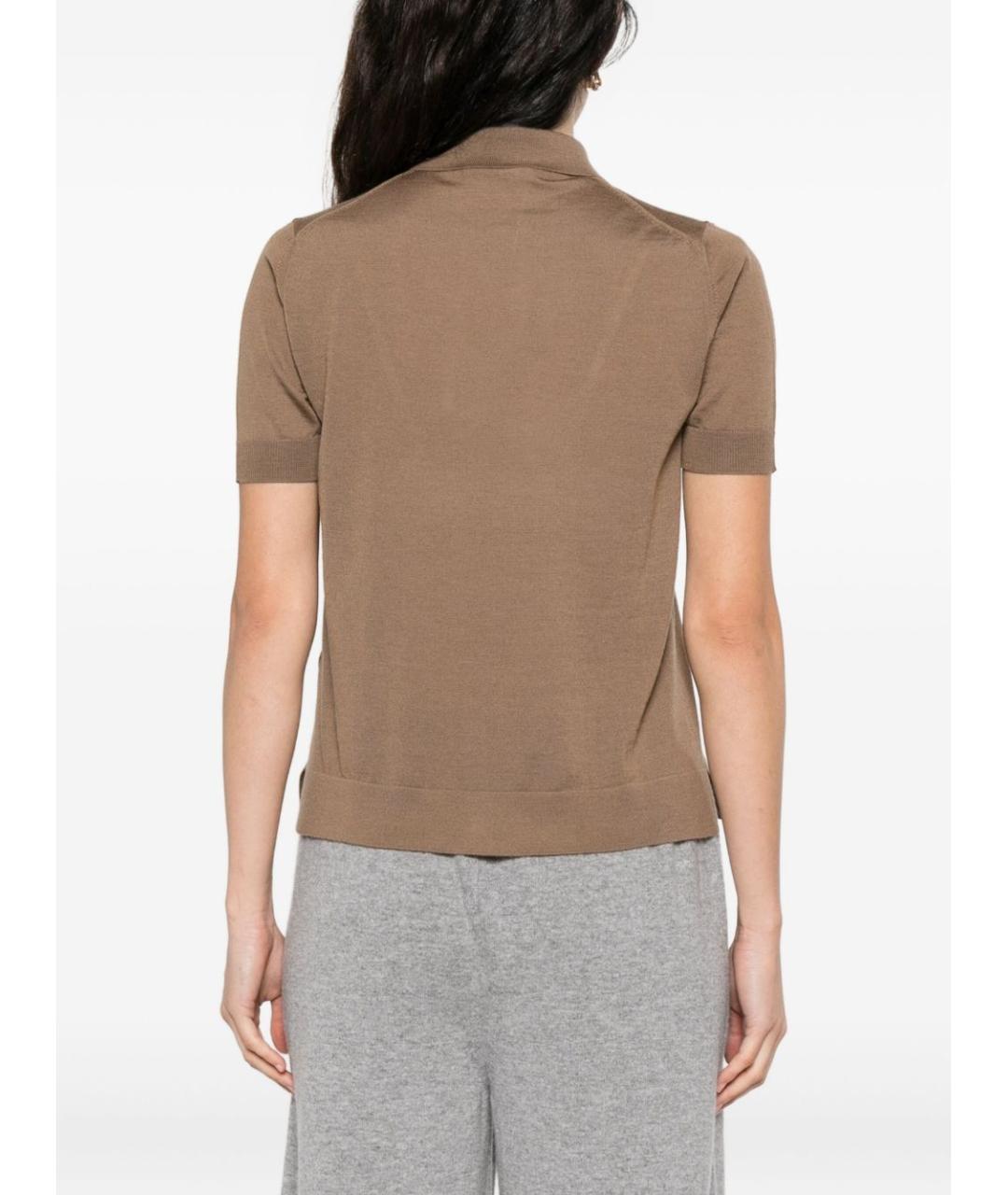 MAX MARA Коричневый шерстяной кардиган, фото 4