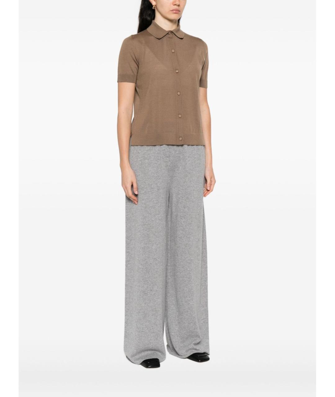 MAX MARA Коричневый шерстяной кардиган, фото 3