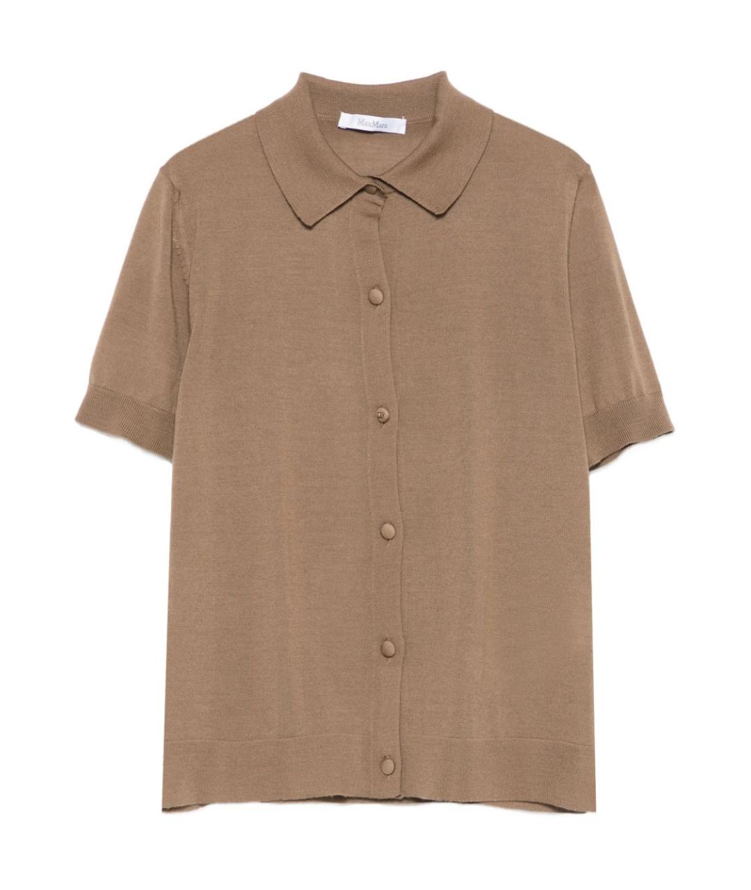 MAX MARA Коричневый шерстяной кардиган, фото 1