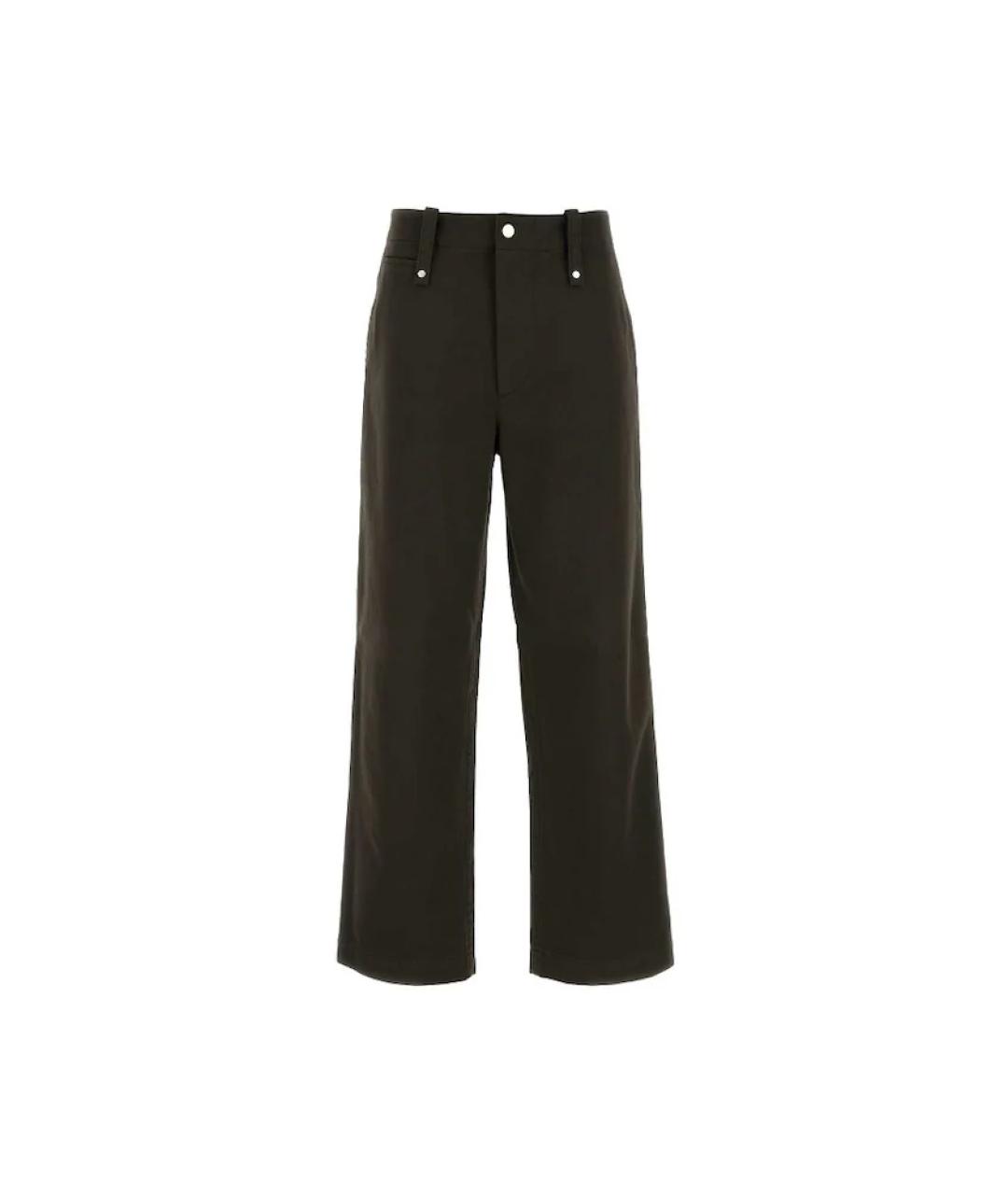 BURBERRY Коричневые хлопковые повседневные брюки, фото 1