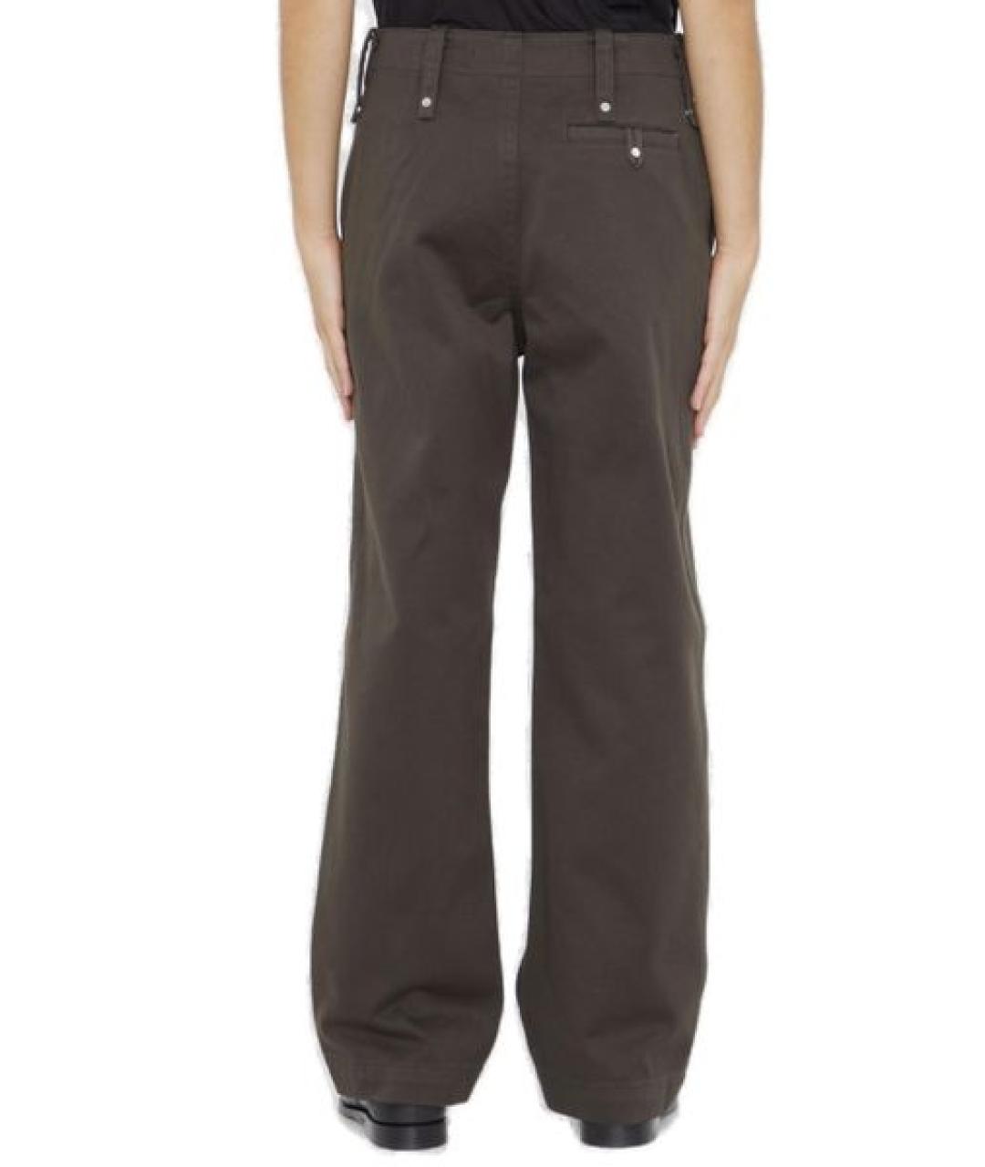 BURBERRY Коричневые хлопковые повседневные брюки, фото 3