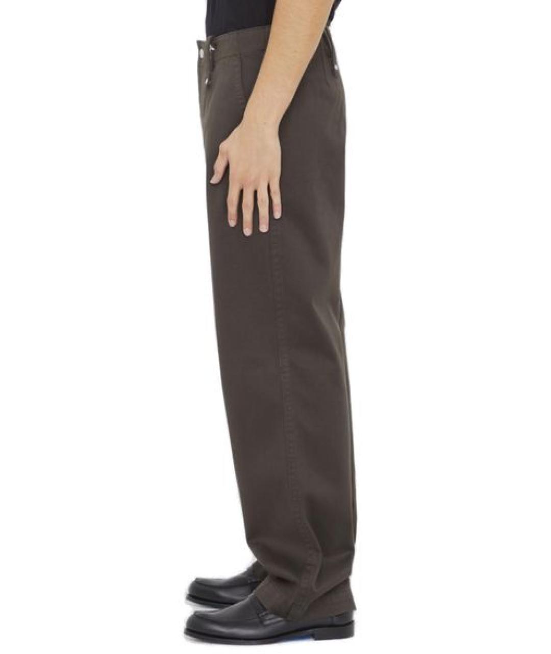 BURBERRY Коричневые хлопковые повседневные брюки, фото 4