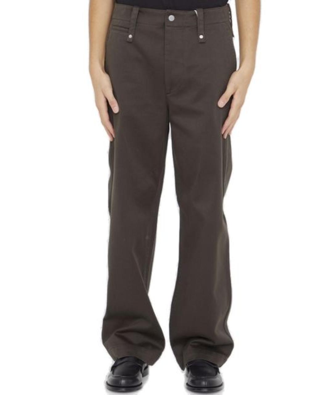 BURBERRY Коричневые хлопковые повседневные брюки, фото 2