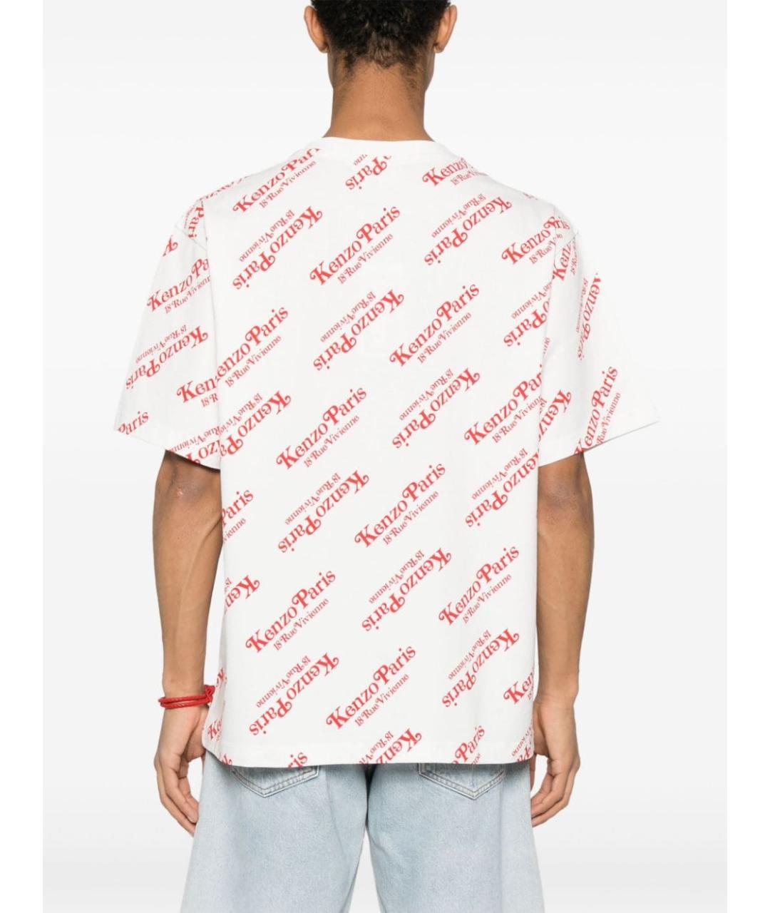 KENZO Белая хлопковая футболка, фото 4