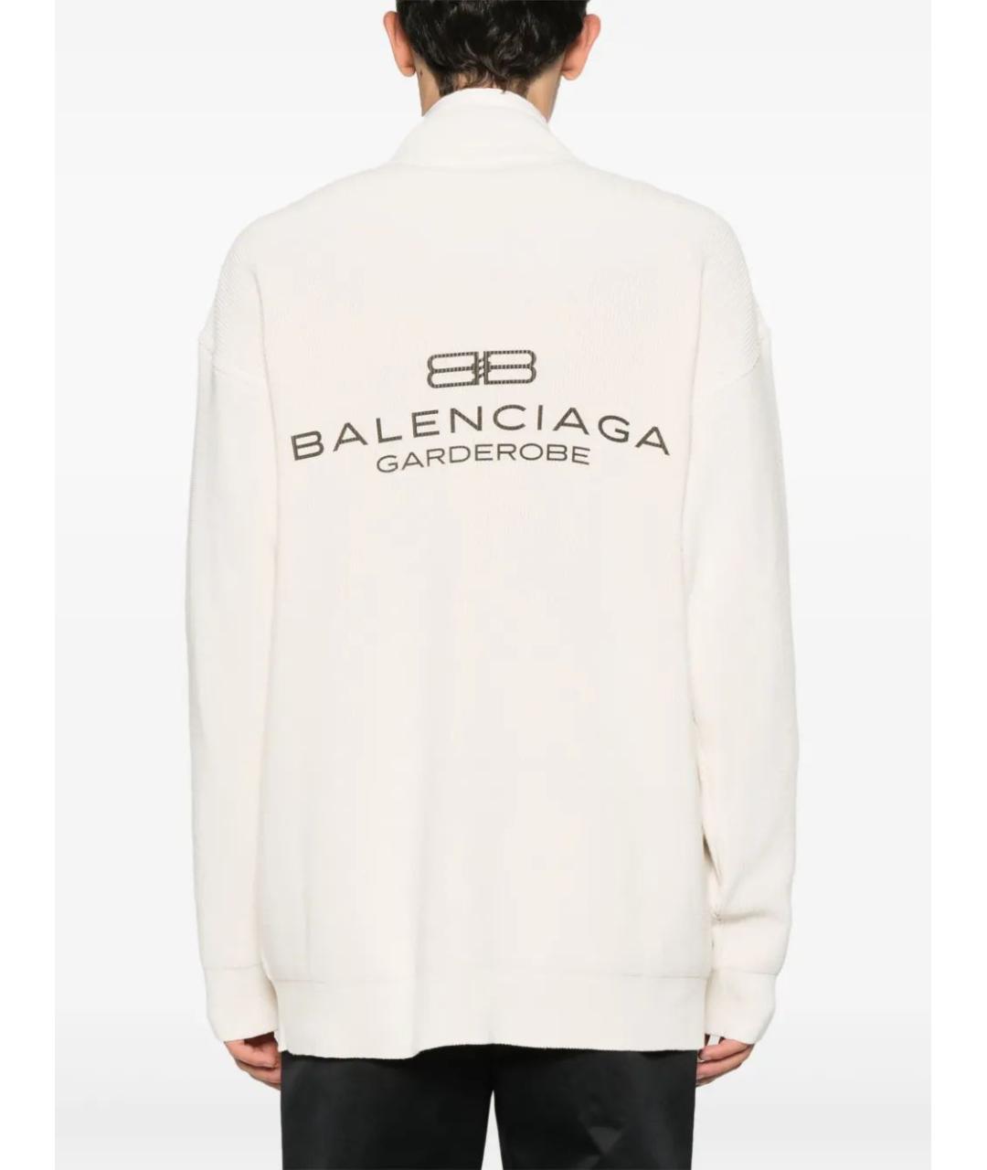 BALENCIAGA Бежевый хлопковый джемпер / свитер, фото 4