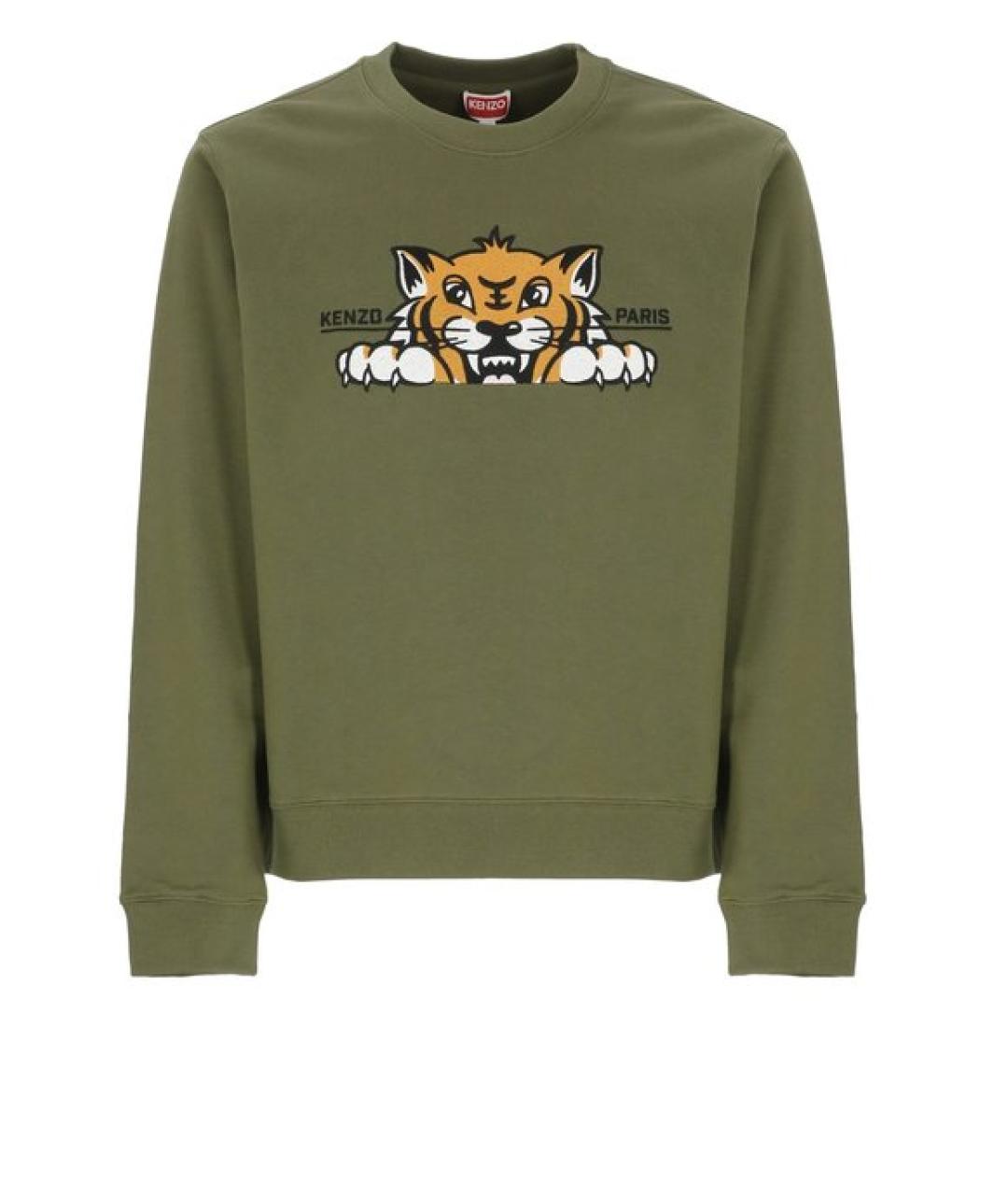 KENZO Зеленый хлопковый джемпер / свитер, фото 1