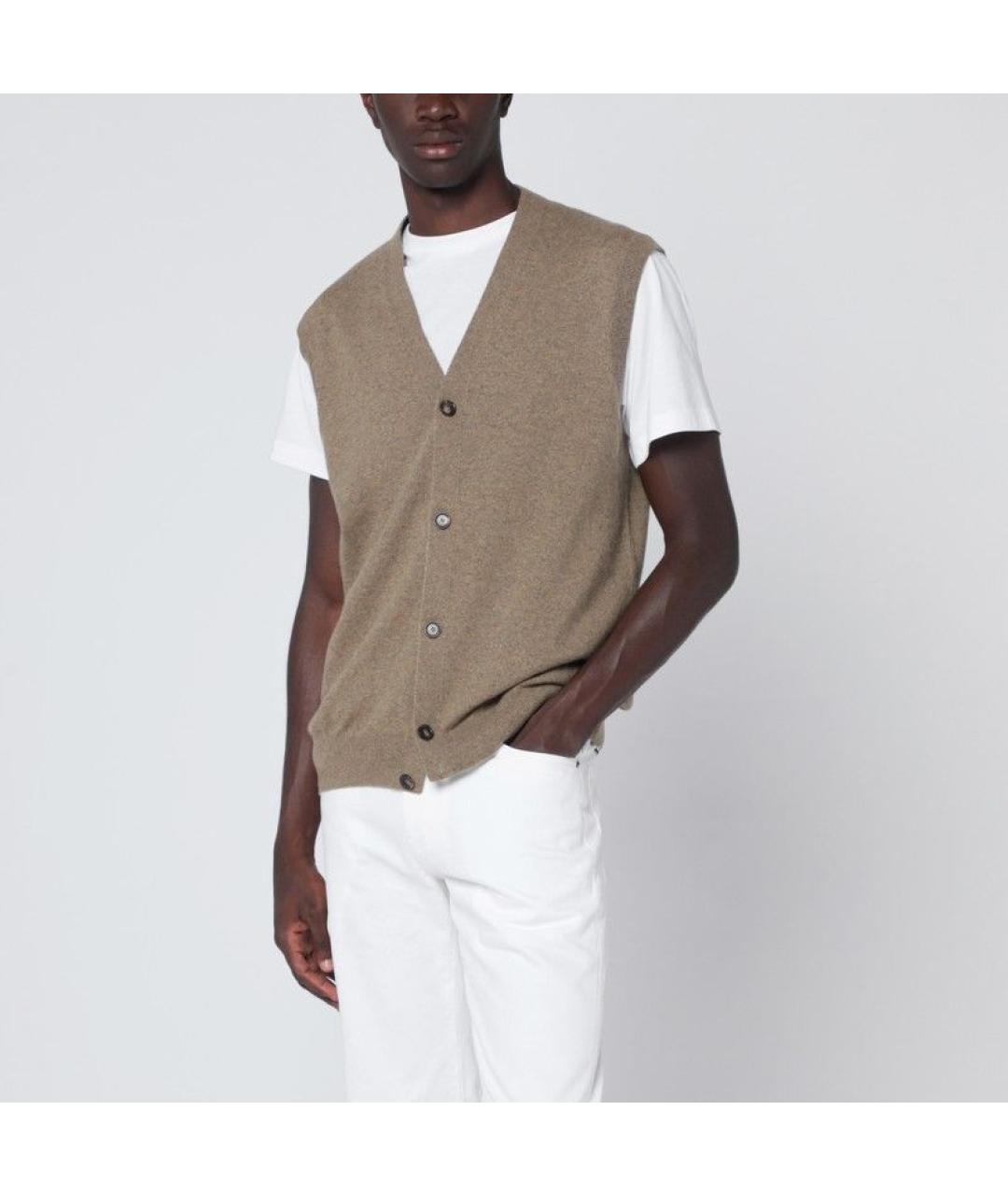 LORO PIANA Бежевая кашемировая жилетка, фото 2
