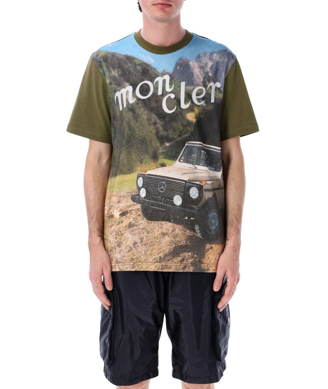 MONCLER Мульти хлопковая футболка, фото 2