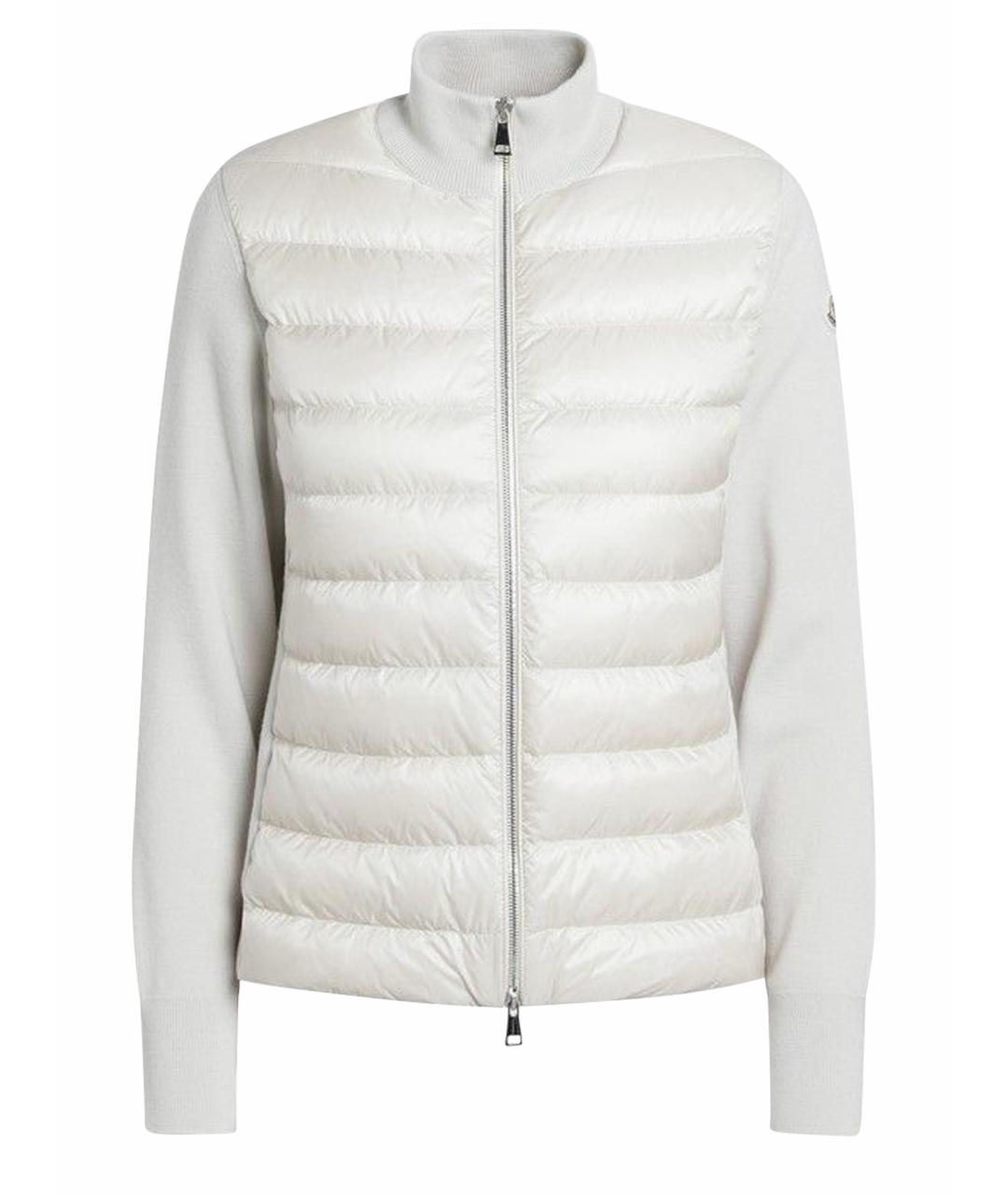 MONCLER Белый полиамидовый кардиган, фото 1