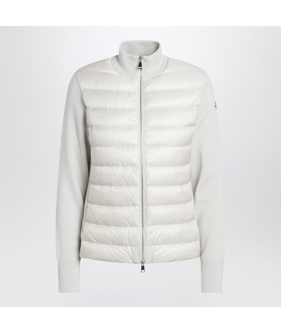 MONCLER Белый полиамидовый кардиган, фото 3