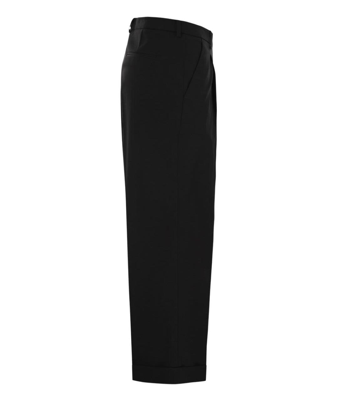 PT TORINO Черные хлопковые прямые брюки, фото 3