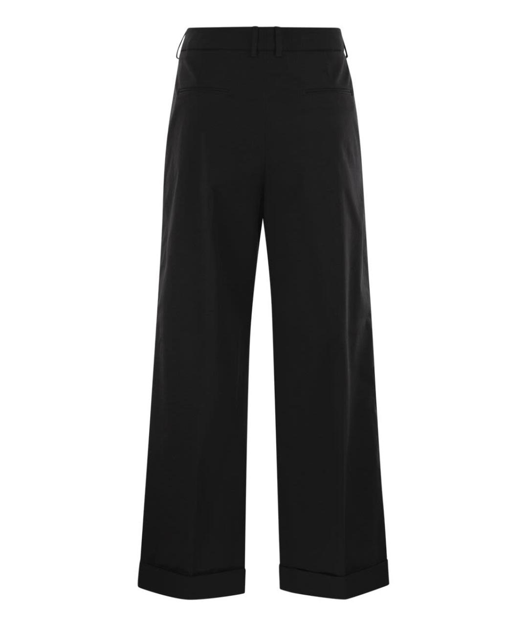 PT TORINO Черные хлопковые прямые брюки, фото 2