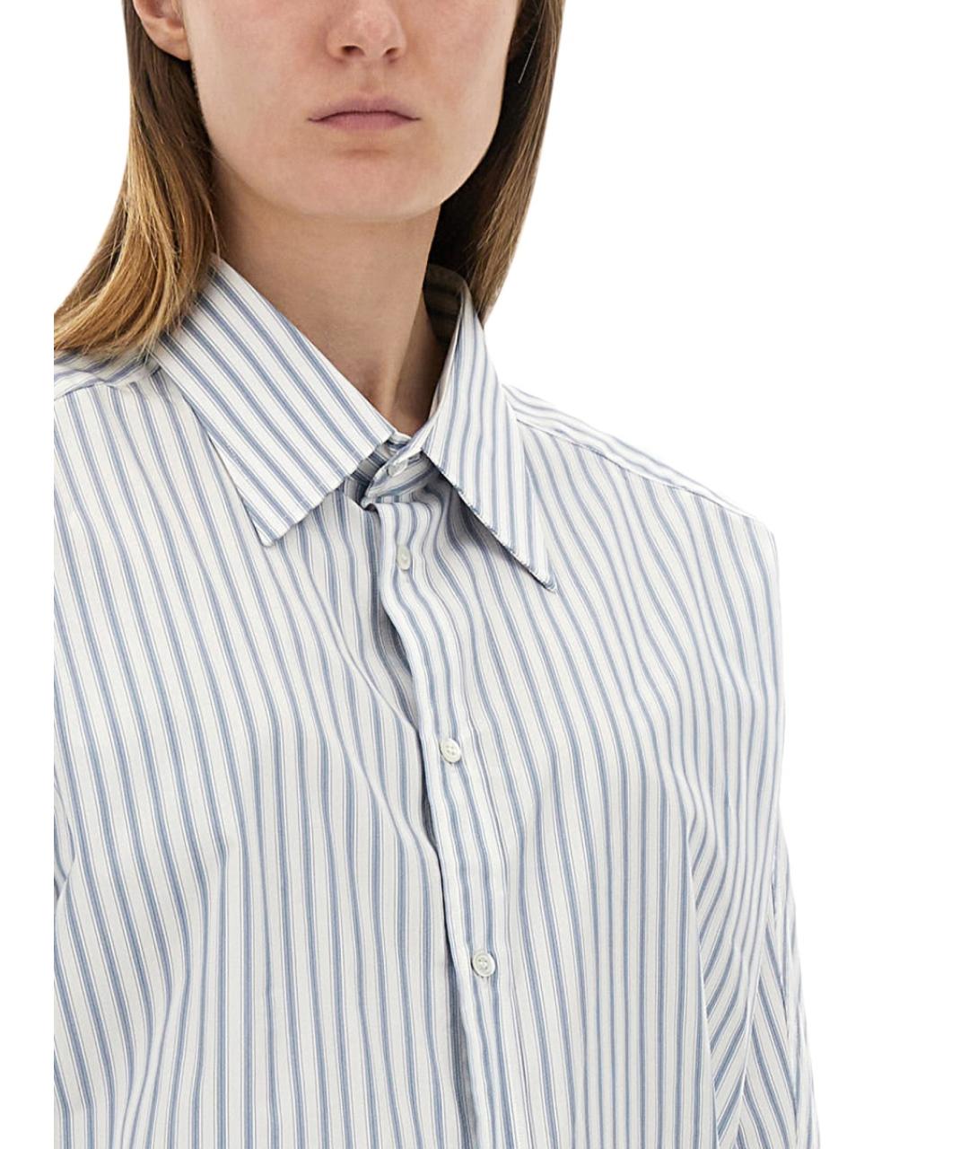 MAISON MARGIELA Голубая хлопковая рубашка, фото 5