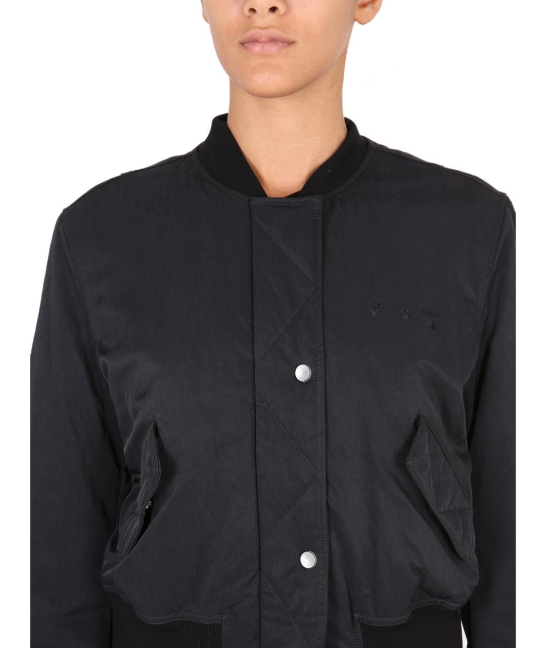 OFF-WHITE Черная полиамидовая куртка, фото 5