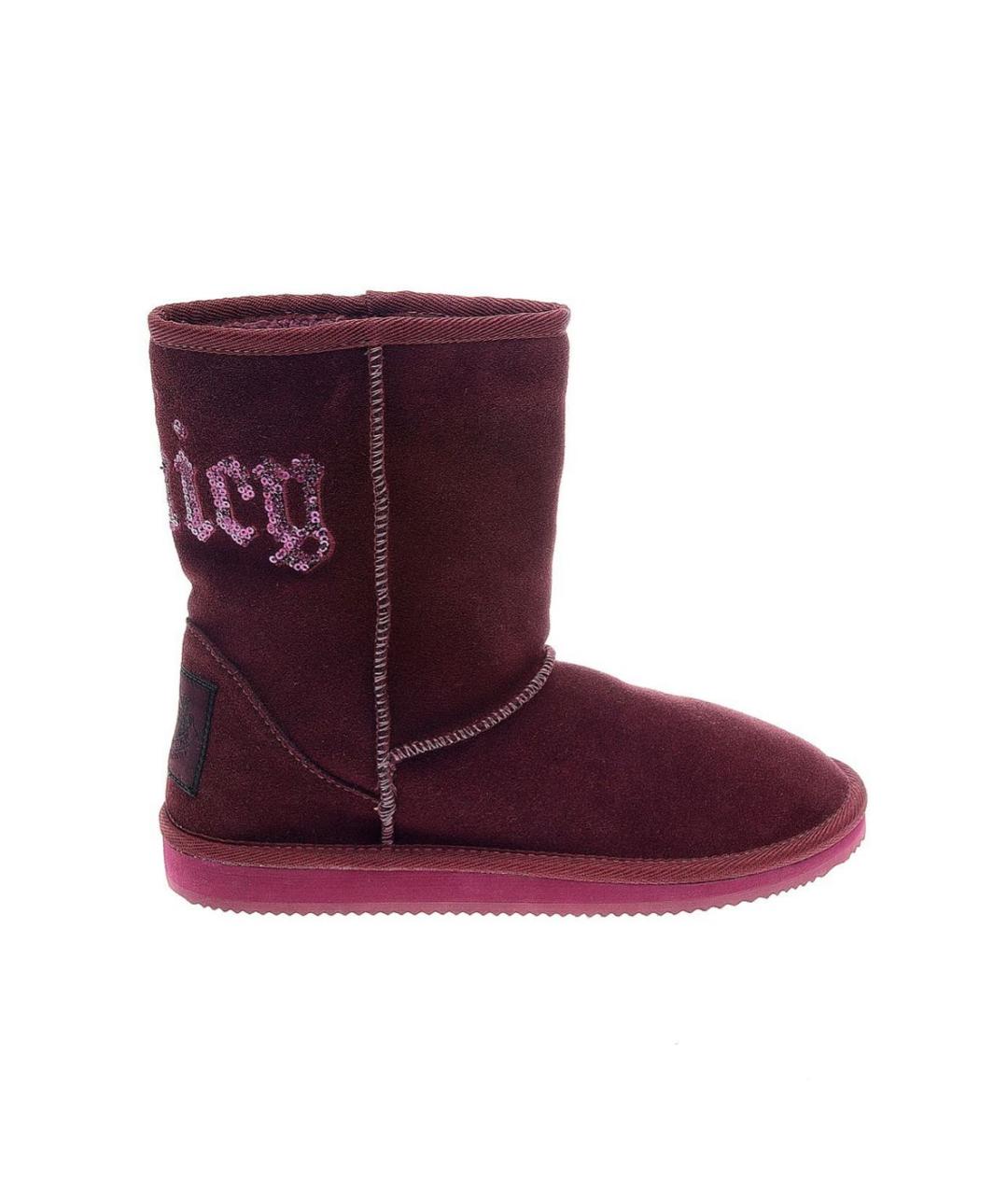 JUICY COUTURE Бордовые замшевые сапоги, фото 9