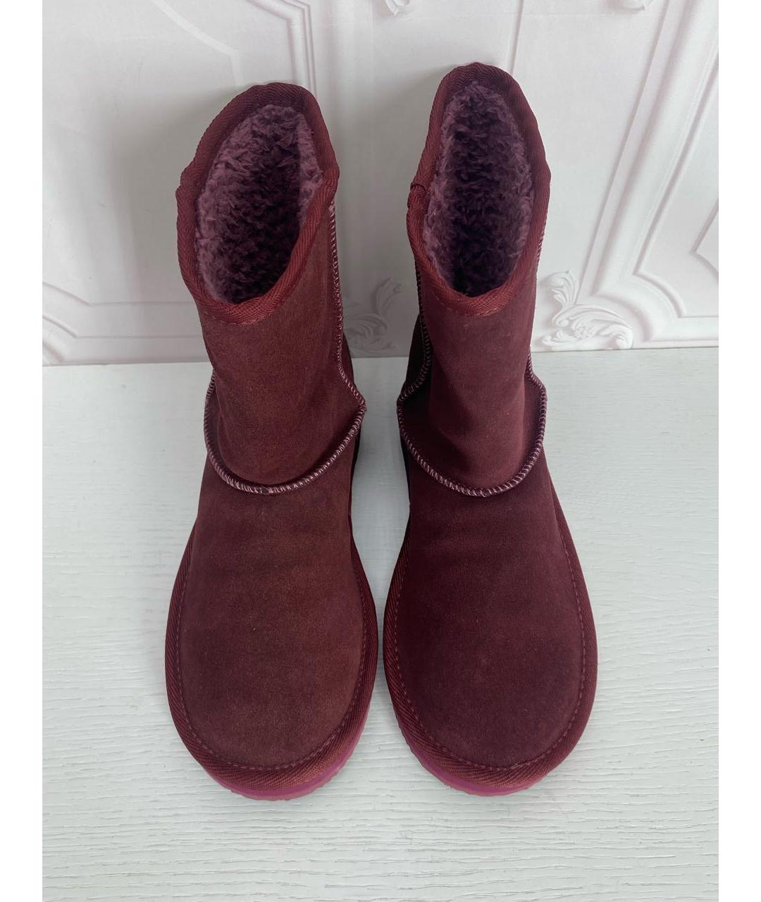 JUICY COUTURE Бордовые замшевые сапоги, фото 2