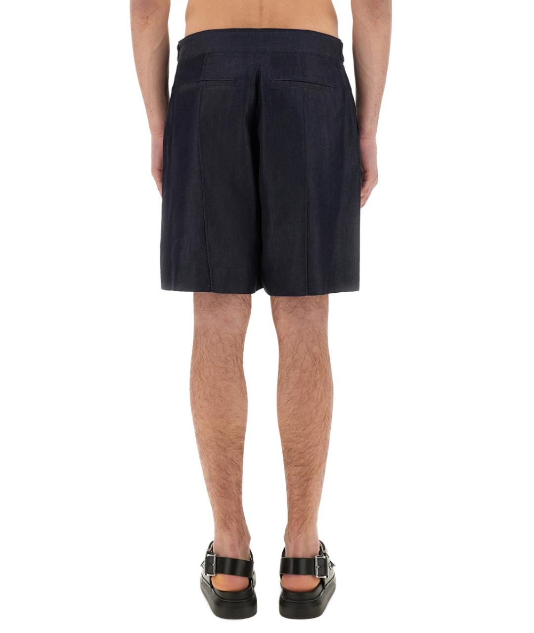 ALEXANDER MCQUEEN Синие хлопковые шорты, фото 5