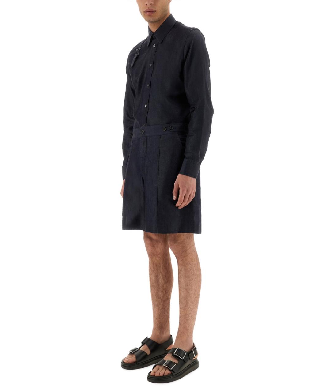 ALEXANDER MCQUEEN Синие хлопковые шорты, фото 3