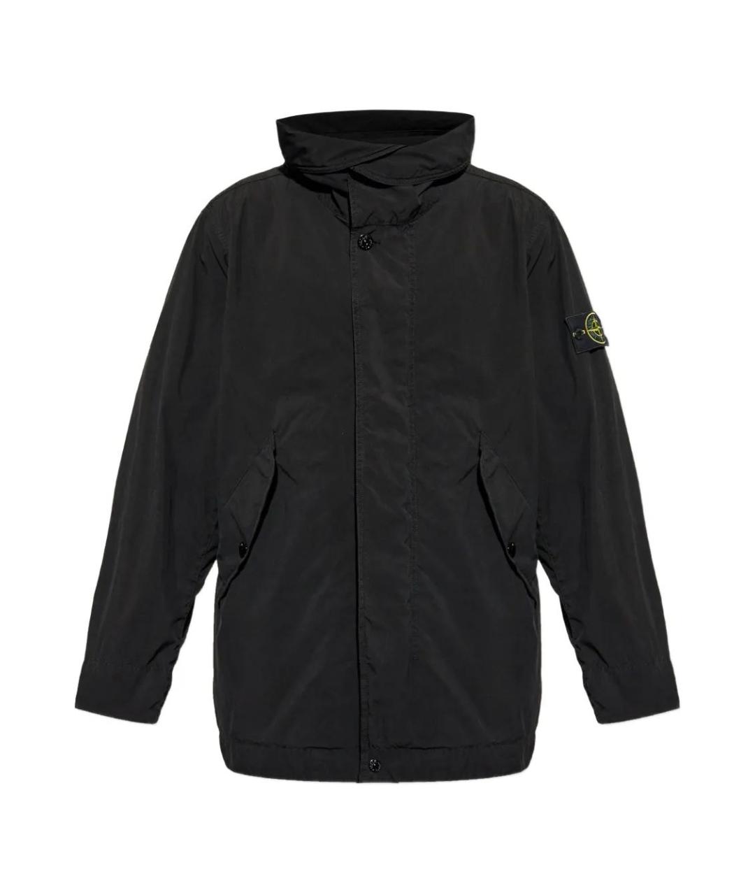 STONE ISLAND Черная полиэстеровая парка, фото 1