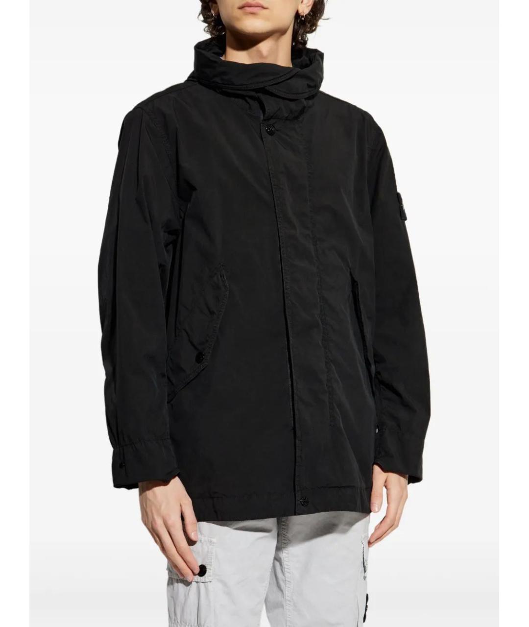 STONE ISLAND Черная полиэстеровая парка, фото 3