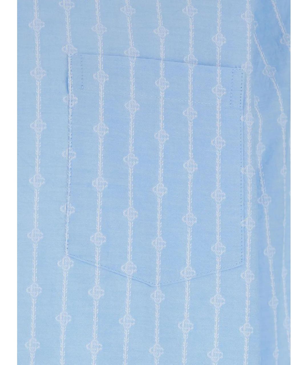 CASABLANCA Синяя хлопковая кэжуал рубашка, фото 3