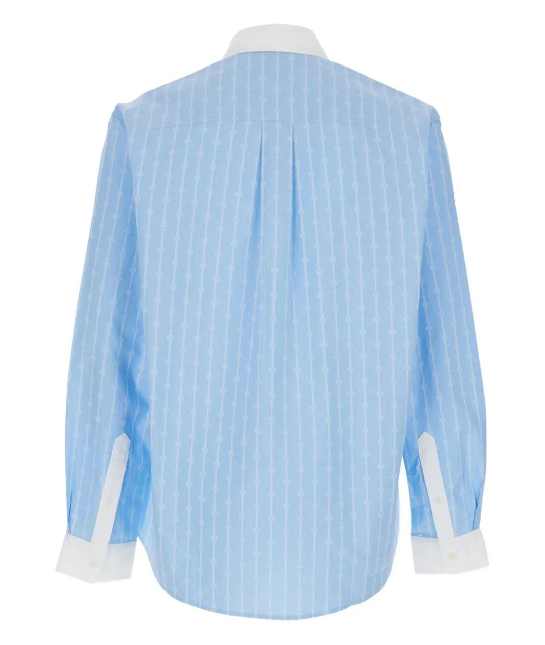 CASABLANCA Синяя хлопковая кэжуал рубашка, фото 2