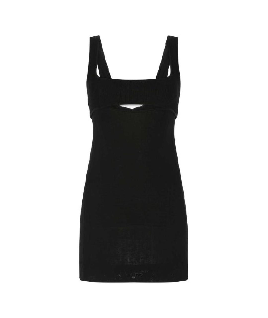 SAINT LAURENT Черное вискозное коктейльное платье, фото 1