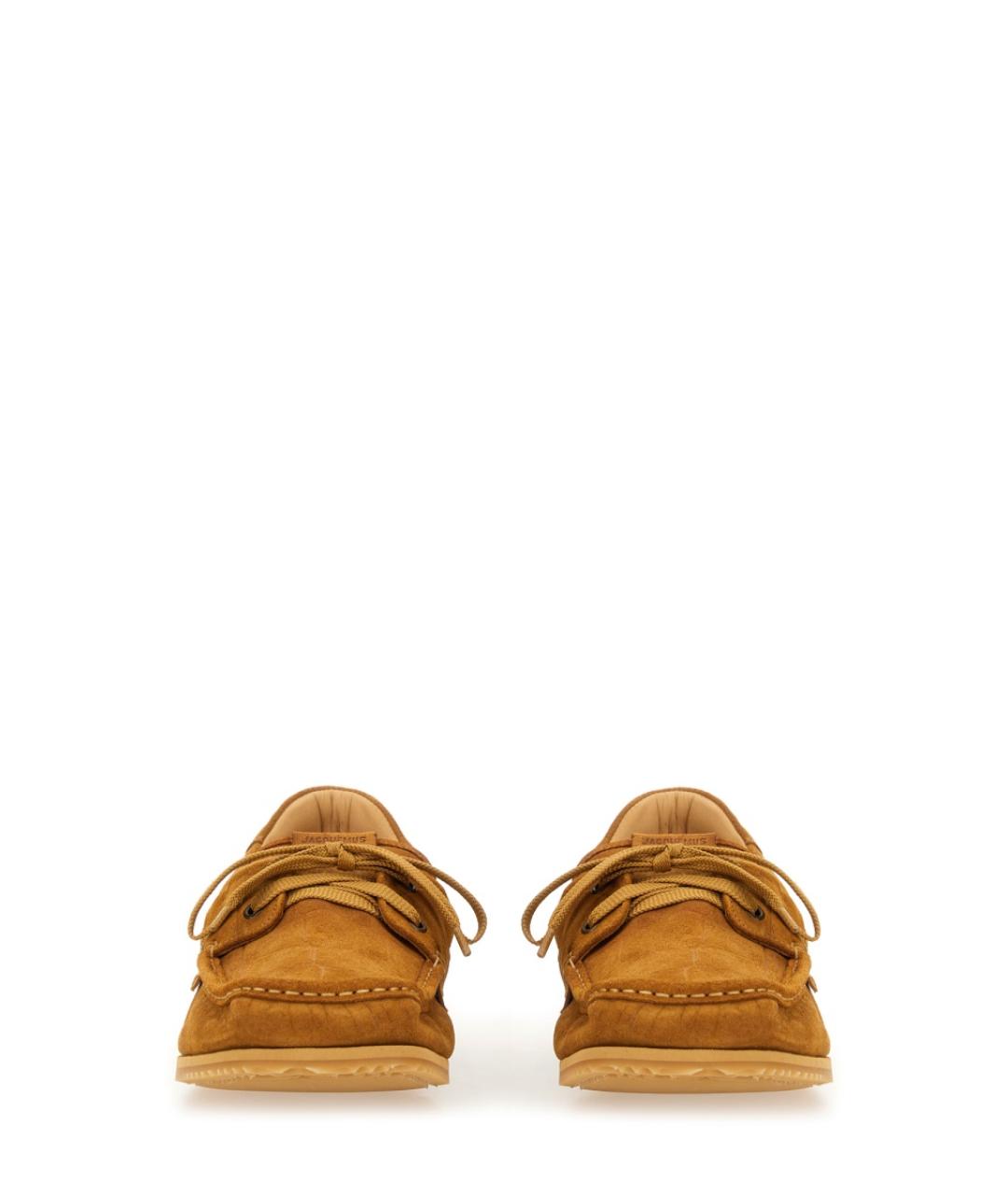 JACQUEMUS Бежевые кожаные лоферы, фото 5