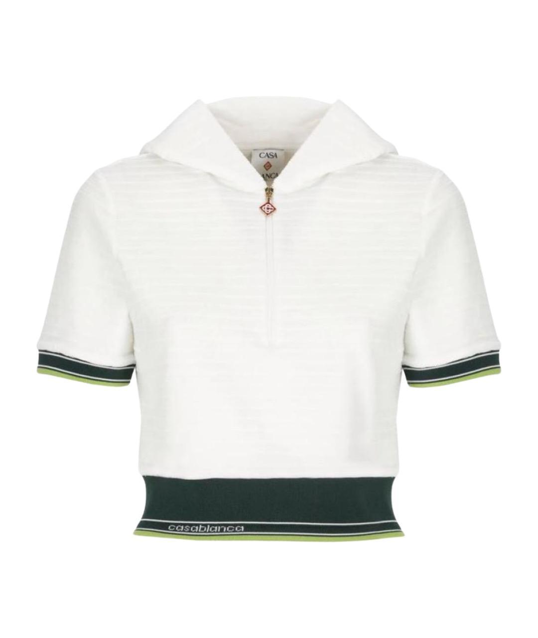CASABLANCA Белая хлопковая футболка, фото 1