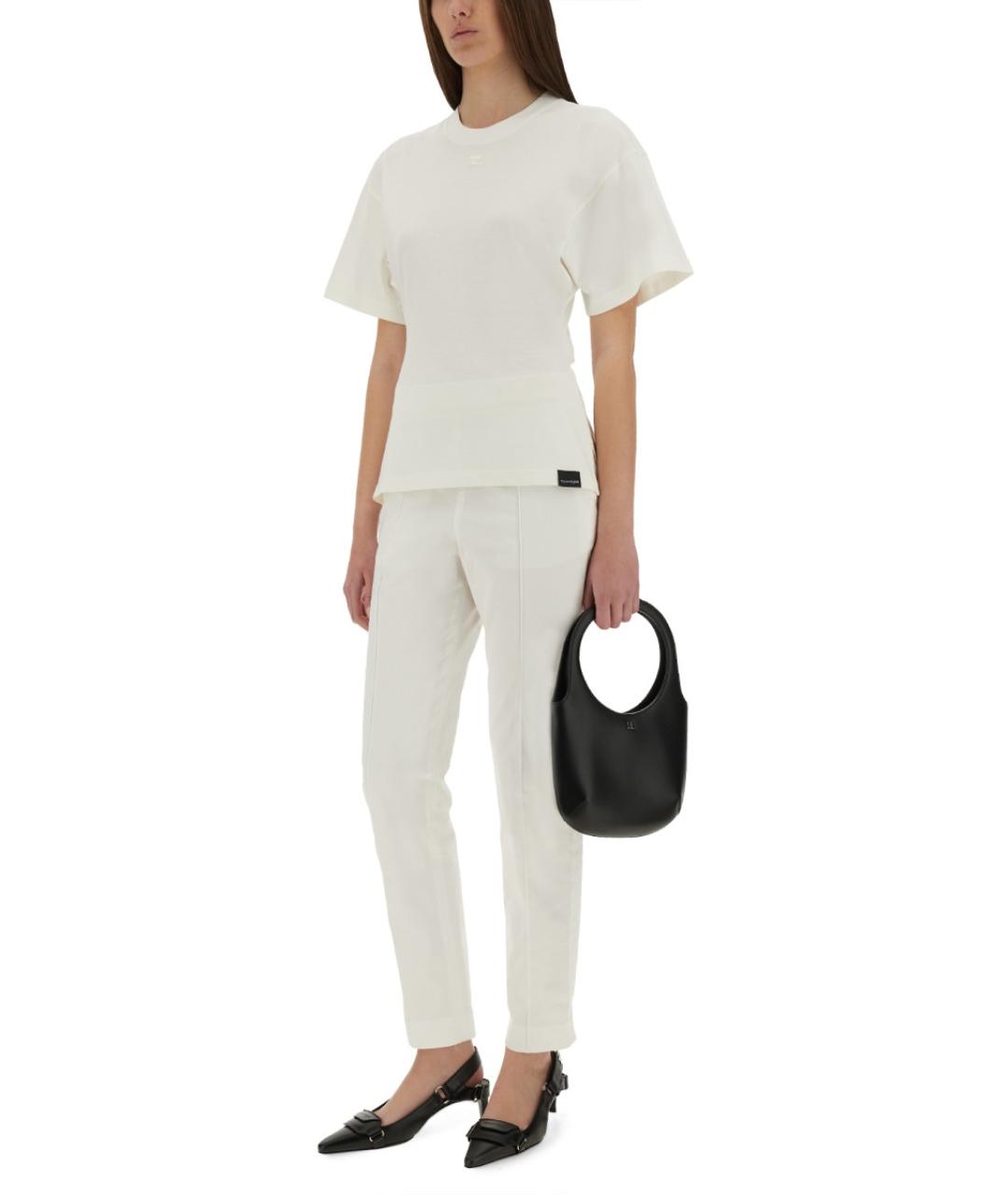 COURREGES Белая хлопковая футболка, фото 2