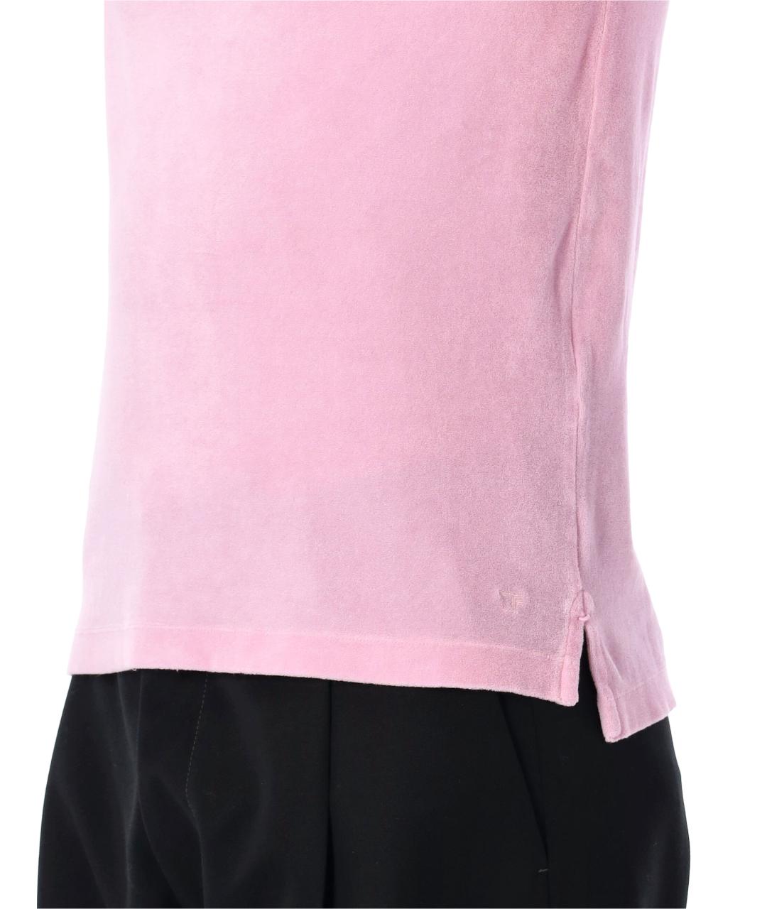 TOM FORD Розовая хлопковая футболка, фото 4