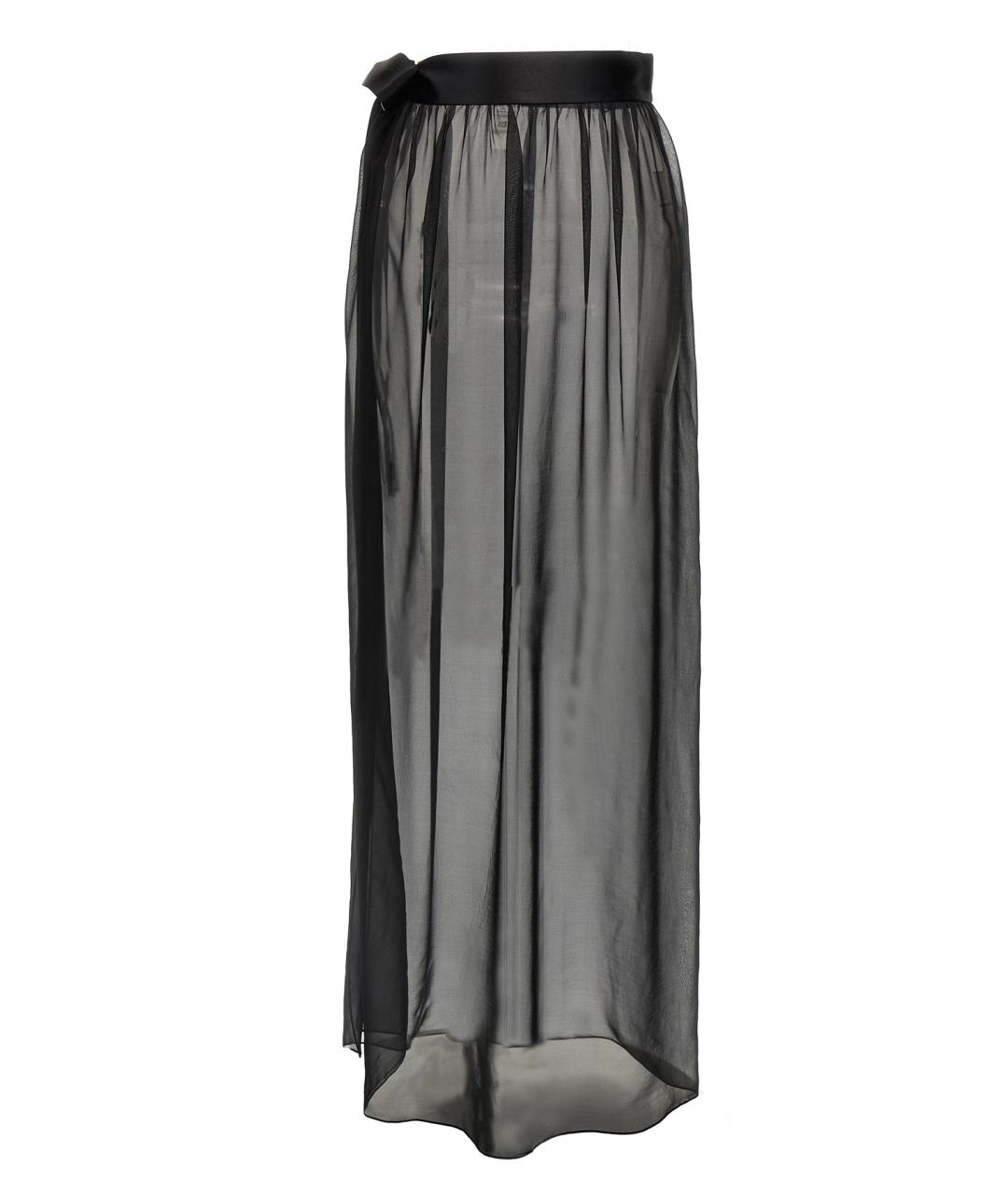 DOLCE&GABBANA Черная шелковая юбка макси, фото 1
