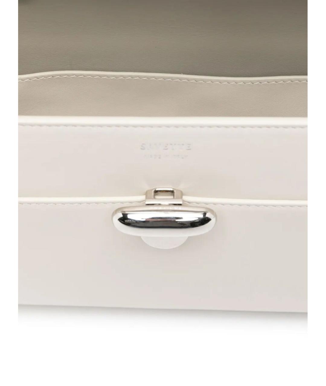 Savette Белая кожаная сумка через плечо, фото 3
