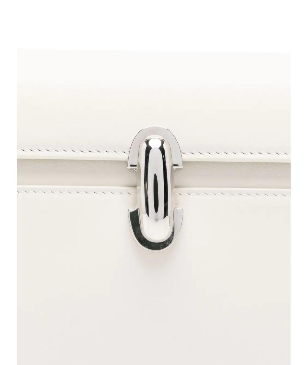 Savette Белая кожаная сумка через плечо, фото 4