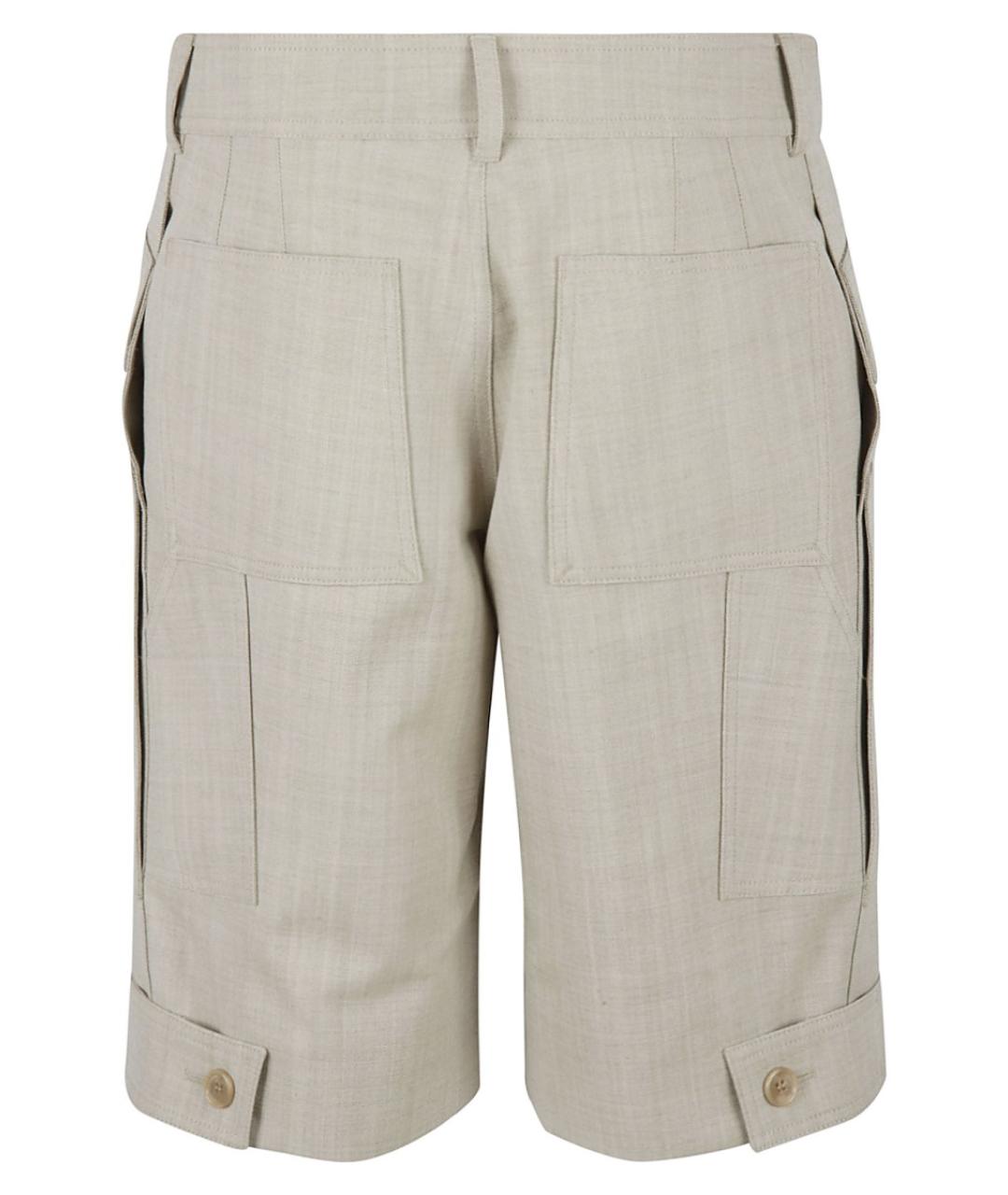 BURBERRY Бежевые шерстяные шорты, фото 2