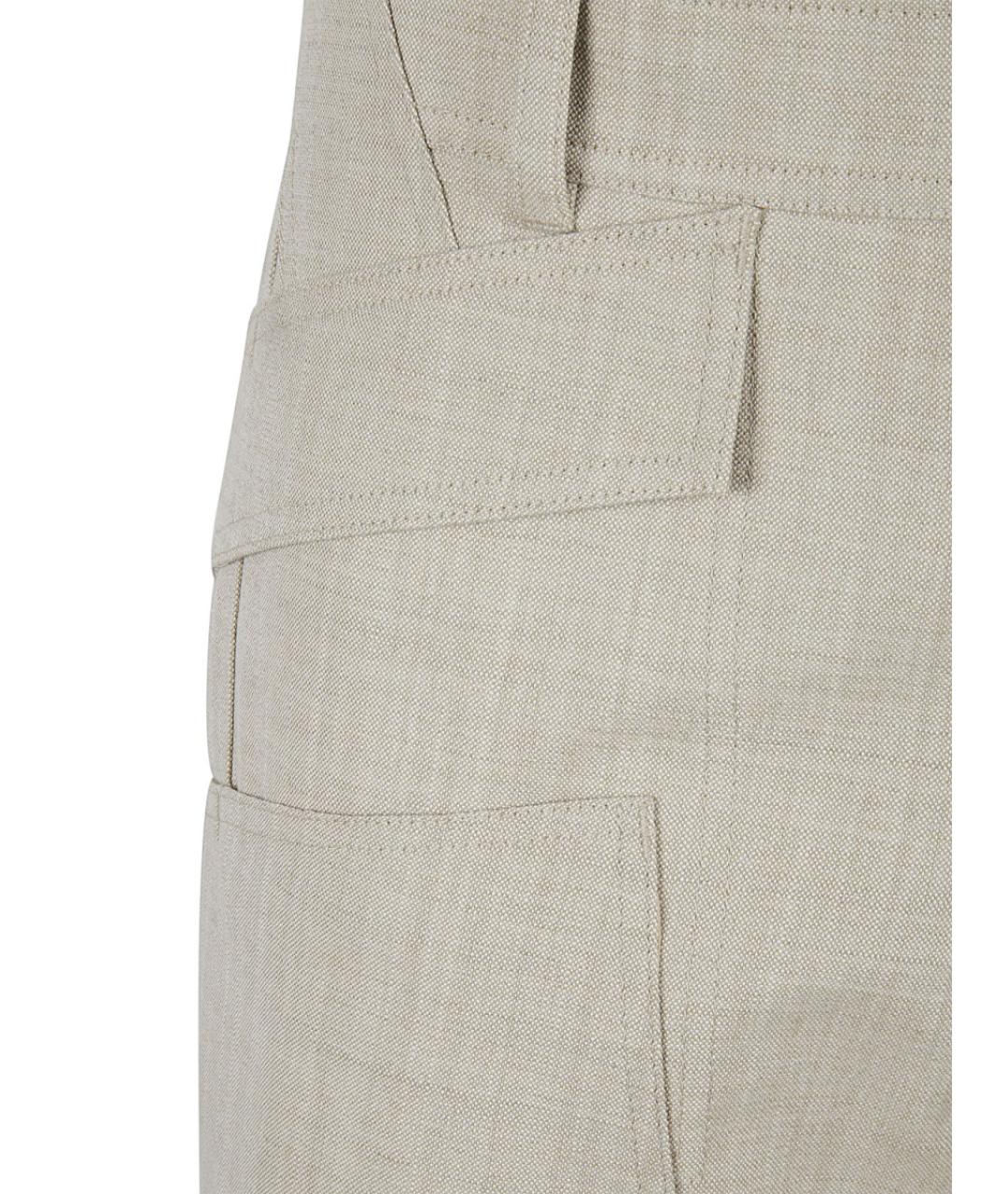 BURBERRY Бежевые шерстяные шорты, фото 3